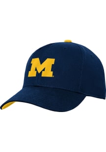 Pre Curved Snapback Michigan Wolverines Youth Adjustable Hat - Navy Blue