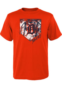 Detroit Tigers Youth Orange Home Field Short Sleeve T-Shirt