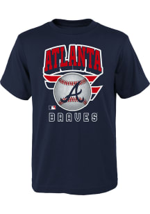 Atlanta Braves Youth Navy Blue Ninety Seven Short Sleeve T-Shirt
