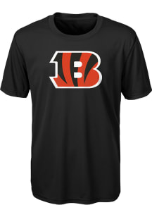 Cincinnati Bengals Youth Black Primary Logo Short Sleeve T-Shirt