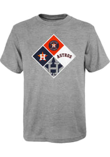 Houston Astros Youth Grey Diamond District Short Sleeve T-Shirt