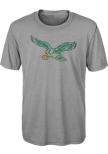 Philadelphia Eagles Youth Grey Retro Logo Short Sleeve T-Shirt