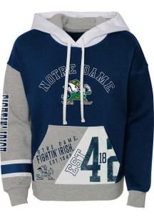 Notre Dame Fighting Irish Girls Navy Blue True Fan Long Sleeve Hooded Sweatshirt