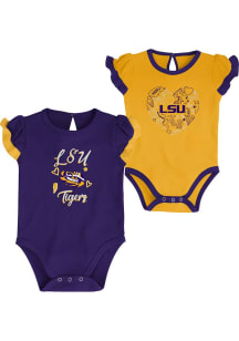 LSU Tigers Baby Purple Too Much Love 2PK Set One Piece