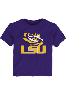 LSU Tigers Toddler Purple Team Lockup Short Sleeve T-Shirt