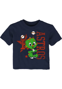 Houston Astros Infant Baby Mascot 2.0 Short Sleeve T-Shirt Navy Blue