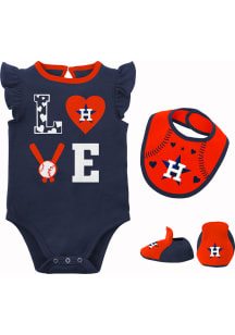 Houston Astros Baby Navy Blue Love of Baseball Set One Piece
