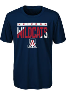 Arizona Wildcats Youth Navy Blue Arch Mascot Short Sleeve T-Shirt