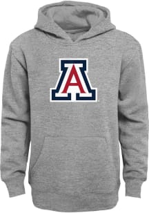Arizona Wildcats Youth Grey Arch Mascot Long Sleeve Hoodie