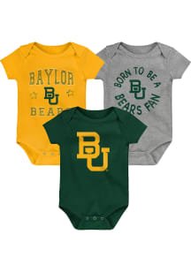 Baylor Bears Baby Green Born to Be 3pk One Piece