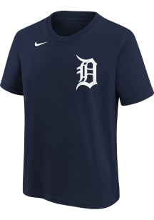 Nike Detroit Tigers Youth Navy Blue Wordmark Short Sleeve T-Shirt