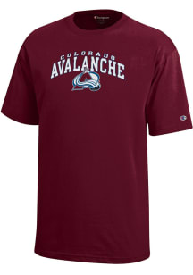 Champion Colorado Avalanche Youth Maroon Arched Logo Short Sleeve T-Shirt