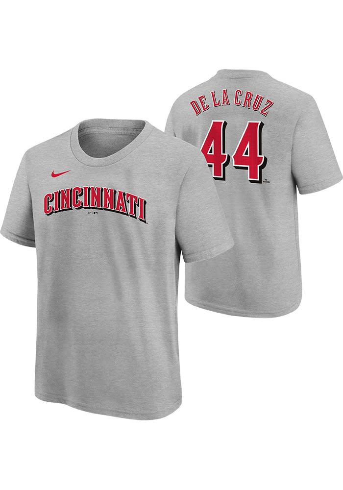 Elly De La Cruz Cincinnati Reds Youth Grey Road NN Player Tee