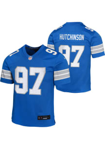 Aidan Hutchinson Detroit Lions Youth Blue Nike Home Replica Football Jersey