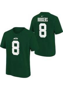 Aaron Rodgers New York Jets Youth Green NN Player Tee