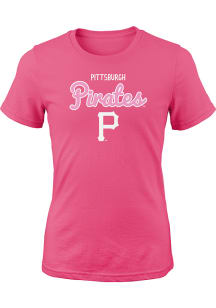 Pittsburgh Pirates Girls Pink Big Game Short Sleeve T-Shirt