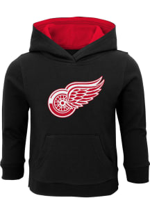 Detroit Red Wings Toddler Black Prime Long Sleeve Hooded Sweatshirt