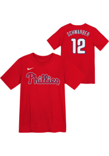 Kyle Schwarber  Philadelphia Phillies Boys Red Home NN Short Sleeve T-Shirt