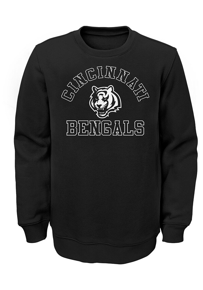 Cincinnati Bengals Youth Black Cheer Squad Long Sleeve Crew Sweatshirt