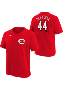 Elly De La Cruz  Cincinnati Reds Boys Red Name and Number Short Sleeve T-Shirt