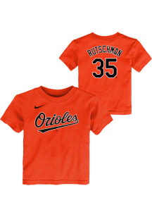 Adley Rutschman  Outer Stuff Baltimore Orioles Toddler Orange Name and Number Short Sleeve T-Shi..