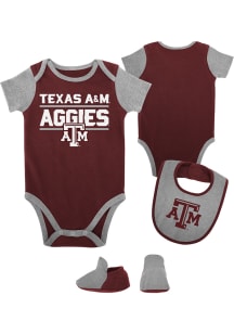 Texas A&amp;M Aggies Baby Maroon Home Field Advantage Set One Piece with Bib