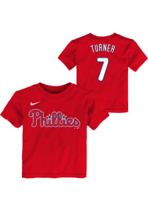 Trea Turner Philadelphia Phillies Toddler Red Home NN Short Sleeve Player T Shirt