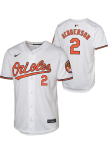 Gunnar Henderson  Nike Baltimore Orioles Youth White Home Limited Jersey