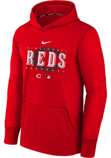 Nike Cincinnati Reds Youth Red Pregame Long Sleeve Hoodie