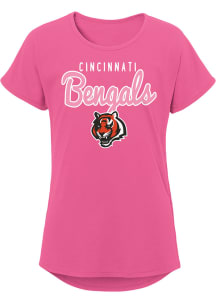 Cincinnati Bengals Girls Pink Big Game Short Sleeve Tee