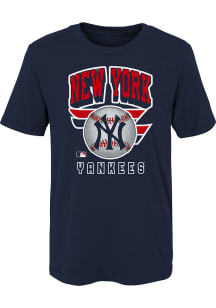 New York Yankees Boys Navy Blue Ninety Seven Short Sleeve T-Shirt