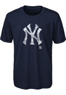 New York Yankees Youth Navy Blue Big Deal Short Sleeve T-Shirt