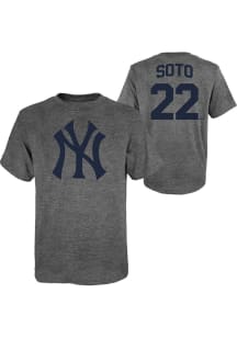 Juan Soto New York Yankees Youth Grey NN Player Tee