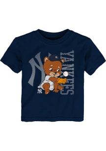 New York Yankees Infant Baby Mascot 2.0 Short Sleeve T-Shirt Navy Blue