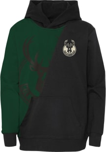 Milwaukee Bucks Boys Green Unrivaled Long Sleeve Hooded Sweatshirt