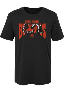 Cincinnati Bengals Boys Black Logo Mask Short Sleeve T-Shirt