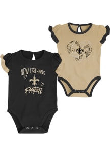 New Orleans Saints Baby Black Too Much Love Set One Piece