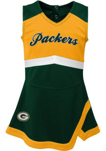 Green Bay Packers Toddler Girls Green Cheer Captain Sets Cheer Dress