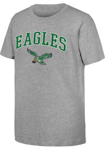Philadelphia Eagles Boys Grey Arched Logo Short Sleeve T-Shirt