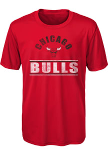 Chicago Bulls Youth Red Double Bar Short Sleeve T-Shirt