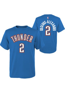 Shai Gilgeous-Alexander  Oklahoma City Thunder Boys Blue Flat NN Short Sleeve T-Shirt