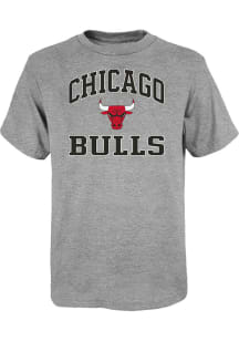 Chicago Bulls Youth Grey #1 Design Short Sleeve T-Shirt