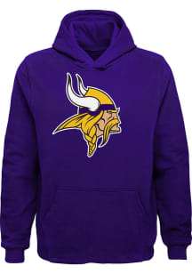 Minnesota Vikings Youth Purple Primary Logo Long Sleeve Hoodie