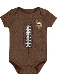 Minnesota Vikings Baby Purple Football Short Sleeve One Piece