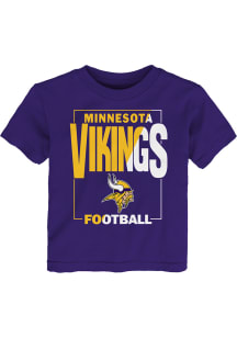 Minnesota Vikings Toddler Purple Coin Toss Short Sleeve T-Shirt