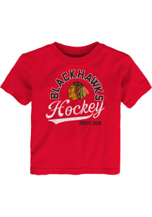 Chicago Blackhawks Toddler Red Take The Lead Short Sleeve T-Shirt