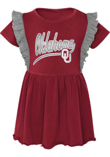 Oklahoma Sooners Toddler Girls Cardinal Too Cute Short Sleeve Dresses