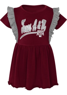 Texas A&amp;M Aggies Toddler Girls Maroon Too Cute Short Sleeve Dresses