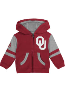 Oklahoma Sooners Toddler Stadium Long Sleeve Full Zip Sweatshirt - Cardinal