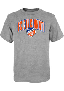 FC Cincinnati Boys Grey Arched Strike Short Sleeve T-Shirt